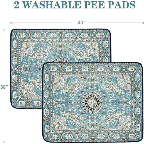 Qeils Washable Pee Pads For Dogs, 2 Pack Reusable Puppy Pads 36x41