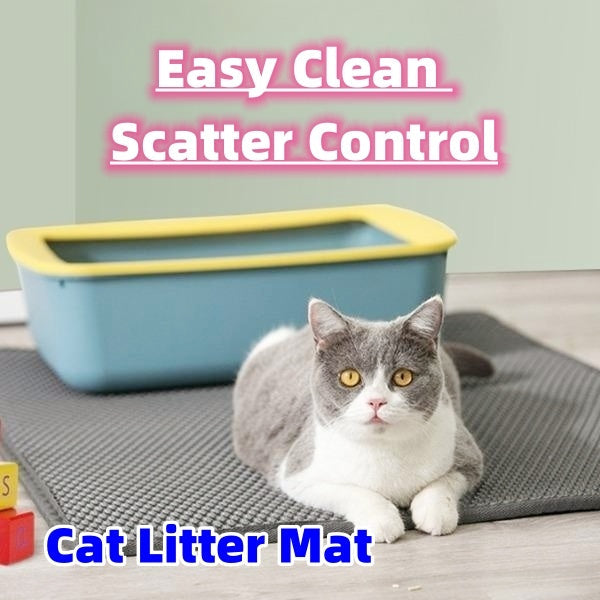 Cat Litter Mat Pet Solid Color Waterproof Cat Litter Mat Easy Clean